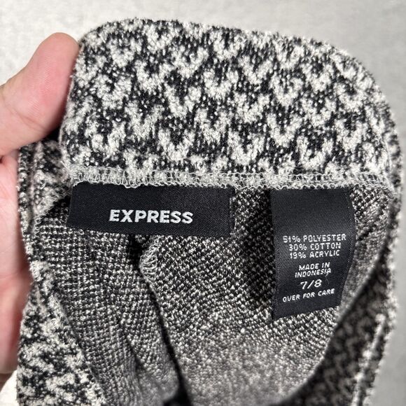 Express Womens Size 7/8 Mini Skirt Terry Cloth Chevrons Belted Y2K Boho Mod Gogo - Picture 12 of 12